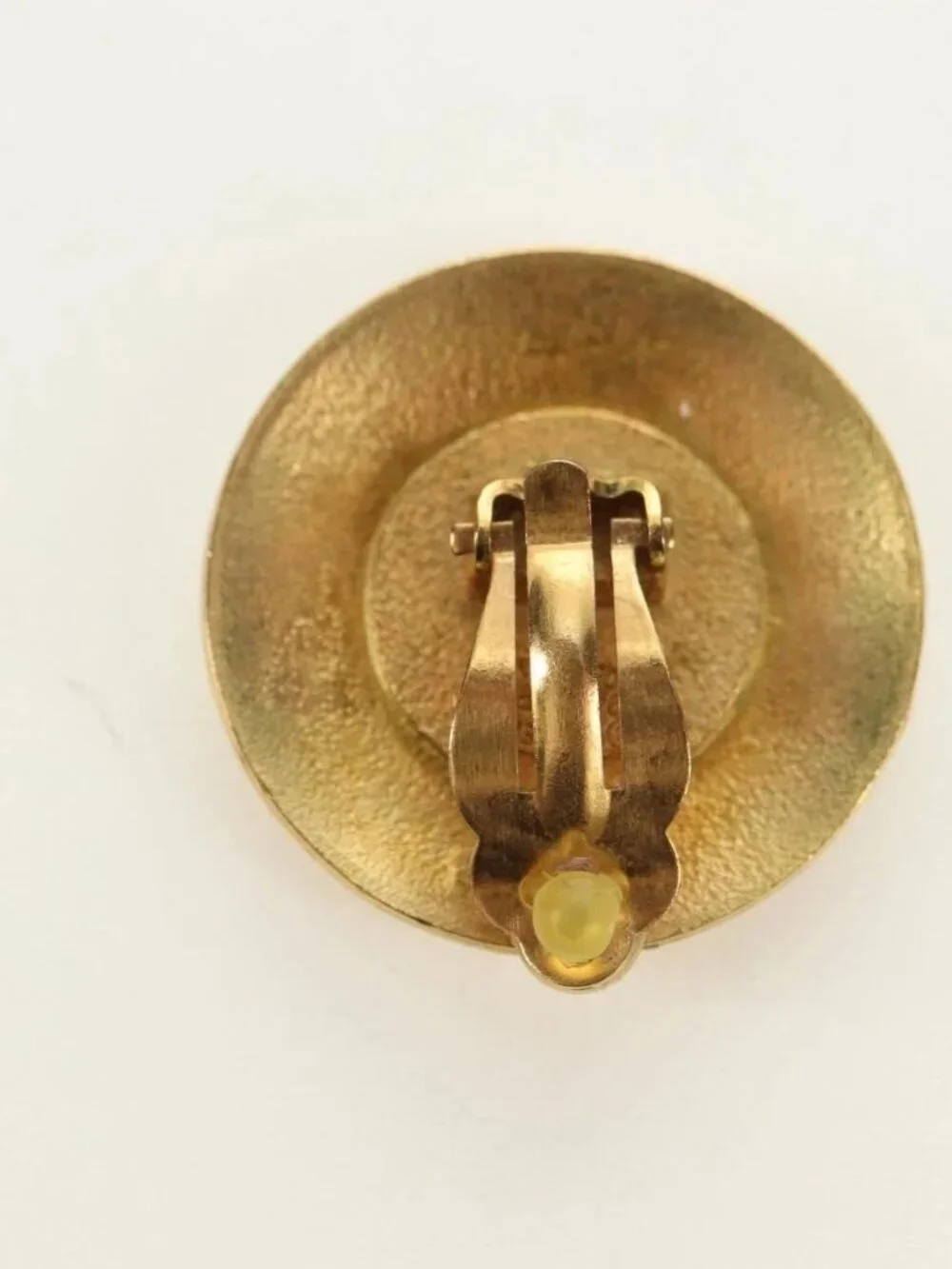 CHANEL COCO Mark Earring metal Gold Tone CC Auth 181300V